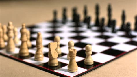 Chess Board Bouncing And Vibrating In Slow Motion Stock Footage Video