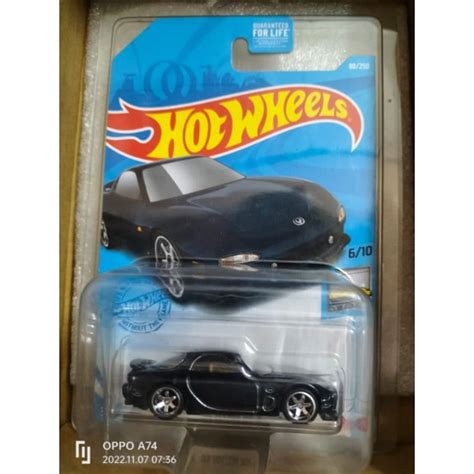 Hot Wheels Original Mattel Basic Cars Mazda RX7 STH Super Treasure Hunt Shopee Malaysia
