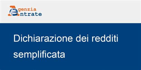 Dichiarazione Dei Redditi Semplificata 2024 La Guida