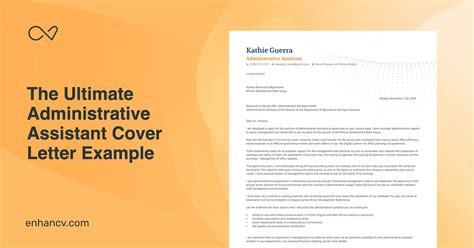 Real Administrative Assistant Cover Letter Example For 2023