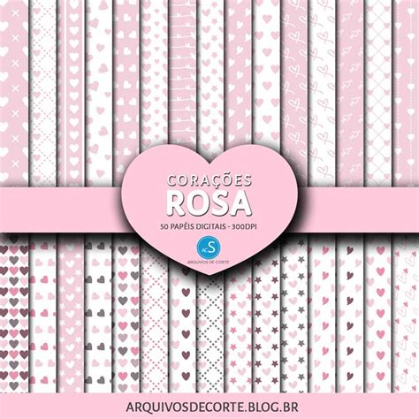 Papel Digital Cora Es Rosa Para Projetos Delicados