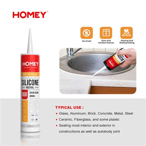 Homey 300ml Neutral Black General Purpose Silicone Sealant China