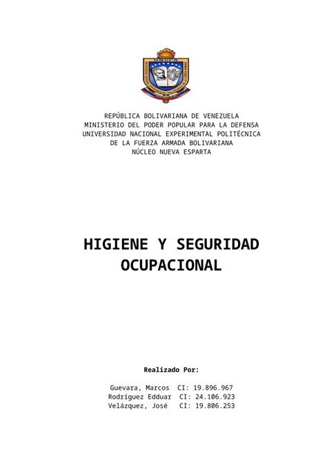 Docx Seguridad E Higiene Ocupacional Iii Dokumen Tips