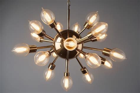 Premium Photo | Retro Space Age Lighting Fixture with Sputnik Chandelier