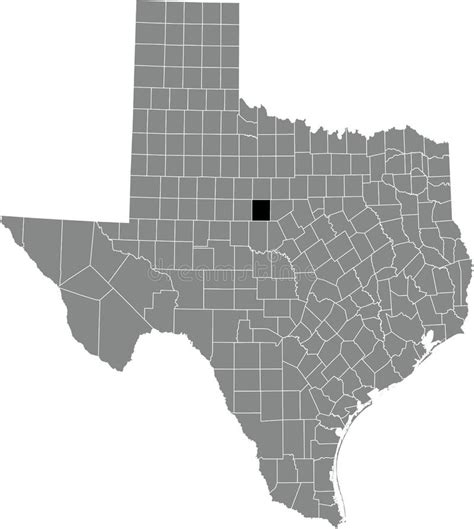 Location Map Of The Callahan County Of Texas Usa Stock Vector