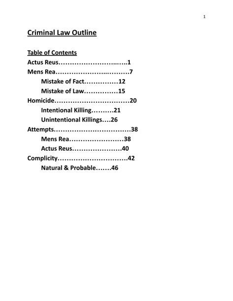 Criminal Law Outline