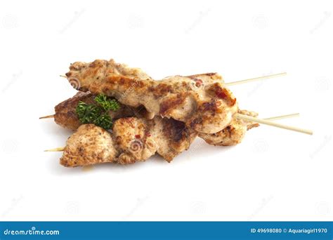 Chicken kebab stock photo. Image of grilled, cuisine - 49698080