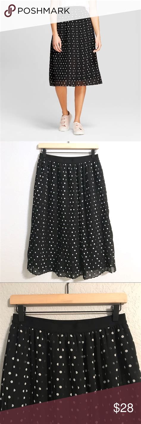 A New Day Polka Dot Pleated Skirt Clothes Design Pleated Skirt Fashion