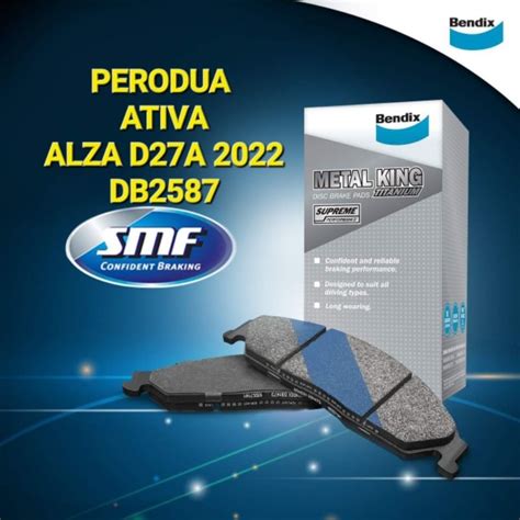 Bendix Front Disc Brake Pad Perodua Ativa Alza D A Veloz W