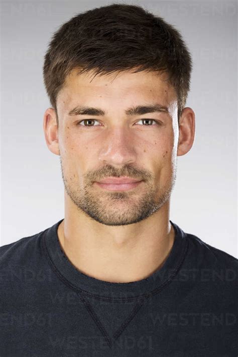 portrait  young man  white background close  stock photo