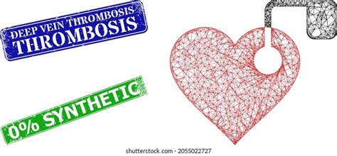 Polygonal Heart Pacemaker Model Deep Vein Stock Vector Royalty Free