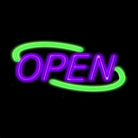 Deco Open Neon Sign - Neon Signs Depot