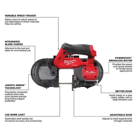 Milwaukee M12 Fuel 12v Lithium Ion Cordless Compact Band Saw With 3 In