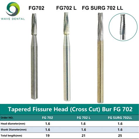 Prima Wave Dental Burs Tungsten Carbide Bur Fg L Tapered Fissure