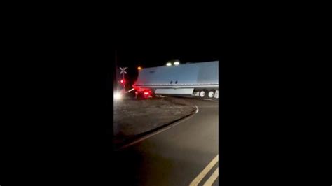 Train Obliterates Truck Moments After Driver Flees News Au