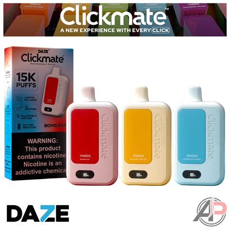 7 Daze Clickmate 15000 Puffs Starter Kit Order Online Apvs