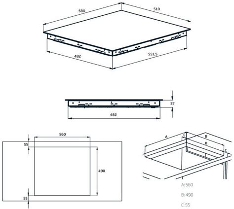 Beko Vitrokeramische Kookplaat HIC64400E Vitrokeramische Kookplaten