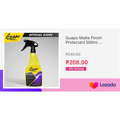 Guapo Matte Finish Protectant 500ml Matte Wax With Carnauba Wax 500 Ml