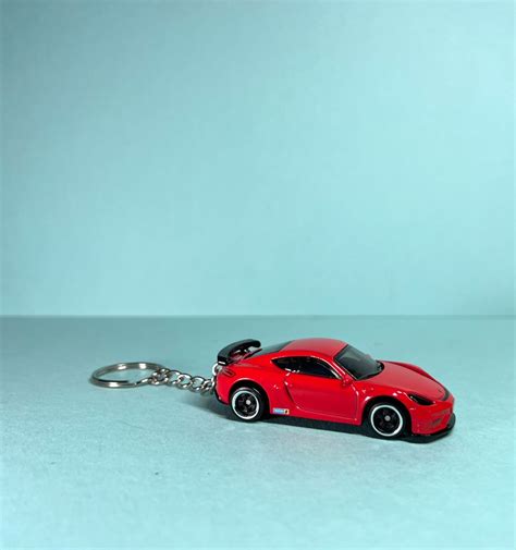 Hot Wheels Porsche Cayman GT Keychain Etsy