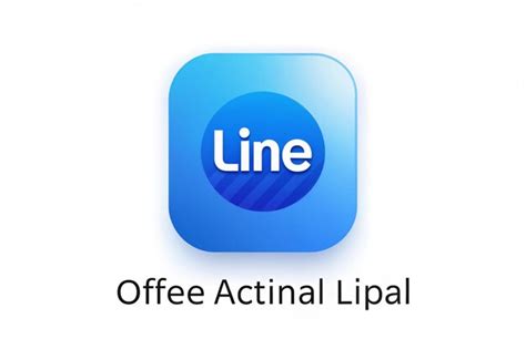 Line App Official Icon In Unique Blue Color Vector Art Premium AI