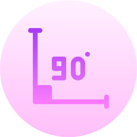 Angle Basic Gradient Circular icon 