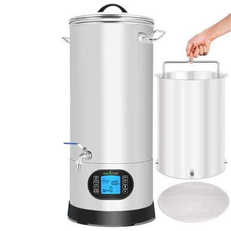 Nutrichef Piece Stainless Steel Home Beer Brewing Machine With Inner