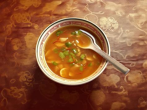 Premium AI Image Delicious And Comforting Bowl Of Hot Soup With A Spoon Perfect For A Cozy