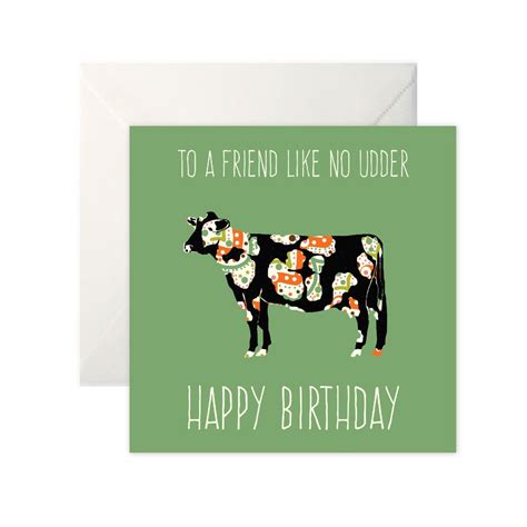 Cow Birthday Card - Etsy