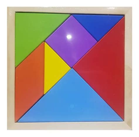 Tangram Madera Clásico Rompecabezas 7 Piezas Didáctico