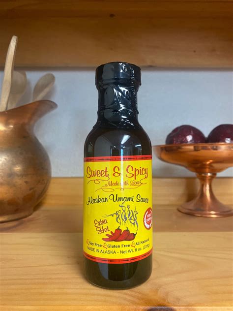 Sweet And Spicy Umami Sauce Extra Hot 8oz Moosetard Mustards