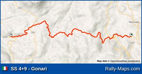 SS 4+9 - Gonari stage map | Rally della Sardegna 1984 🌍 | Rally-Maps.com