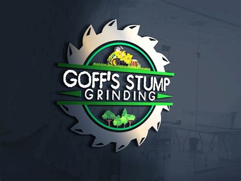 Stump Grinding Logo In 2022 Flat Logo Design Logo Project Free Logo