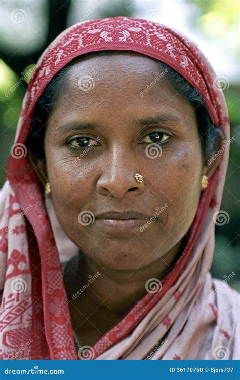 Portrait Of Bangladeshi Woman Dhaka Bangladesh Editorial Image