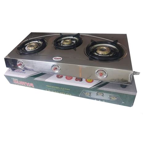 Ravi Surya Three Burner Gas Stove For Kitchen At Rs In New Delhi