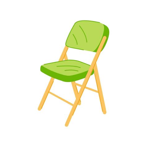 Sit Folding Chair Cartoon Vector Illustration Vector Art At