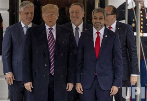 Photo: President Donald Trump greets Paraguay President Mario Abdo ...