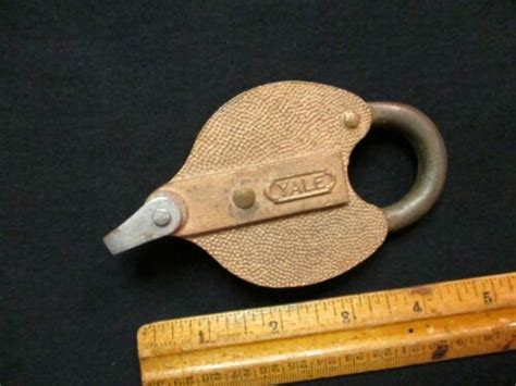 Vintage Padlock Yale Padlock Keyhole Cover Old Metal Padlock No Key