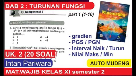 20 Soal Kunci Jawaban Matematika Kelas 11 SMA Semester 2 Suku