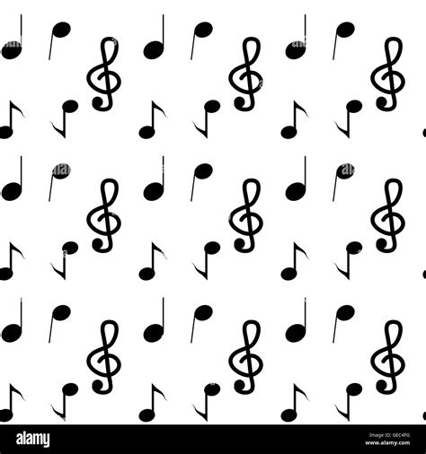 Music Seamless Pattern Note Musical Notes Design And Sound Melody With