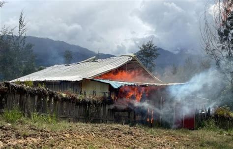 Teror Warga Ilaga KKB Bakar Rumah Dan Kontak Tembak Dengan Pasukan TNI