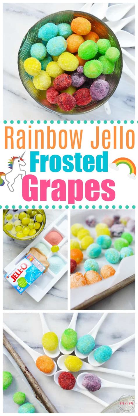 Rainbow Jello Frosted Grapes Recipe - Must Have Mom