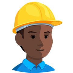 Trabalhador De Constru O Civil Pele Escura Emoji