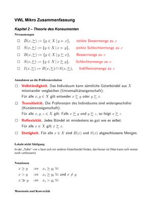 Makrotheorie Buch Kapitel 2 MAKROTHEORIE BUCH KAPITEL 2 INHALT EINE