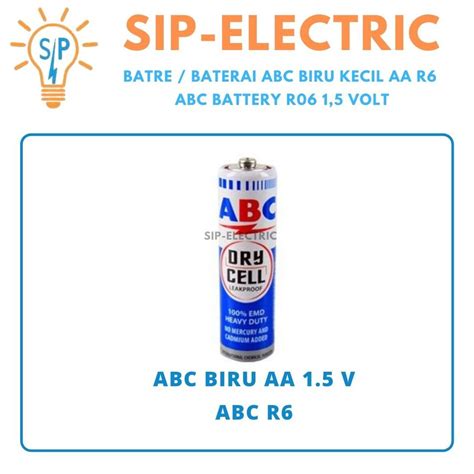 Jual Batre Baterai Abc Biru Kecil AA R6 Abc Battery R06 1 5 Volt