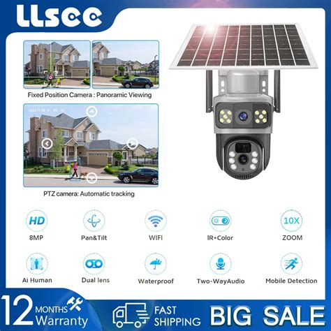 Llsee C Mara Solar V Con Doble Lente Dispositivo De Mp Tarjeta Sim