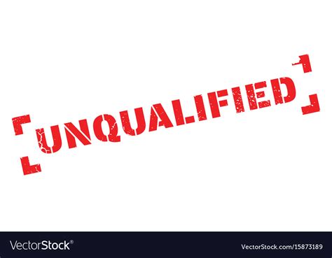 Unqualified Rubber Stamp Royalty Free Vector Image