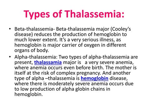 Thalassemia Types Causes Symptoms Treatment