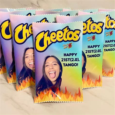 Chip Bag Favors Hot Cheeto Custom Bags Personalized Cheetos Etsy