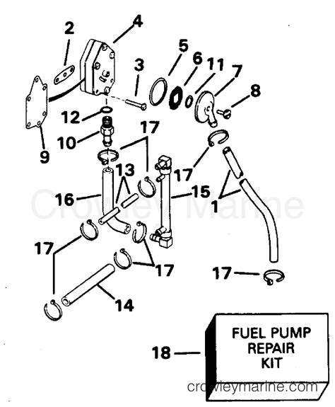 Fuel Pump 1996 Outboard 88 E88tsledr Crowley Marine