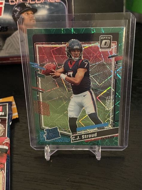 Donruss Optic Cj Stroud Green Velocity Rated Rookie Texans Rc